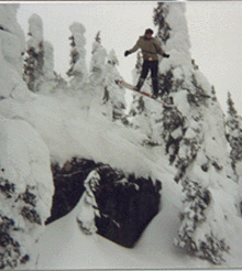 10 feet cliff@ the powderchair